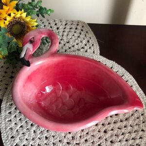Pink Flamingo Shaped Melamine Bowl